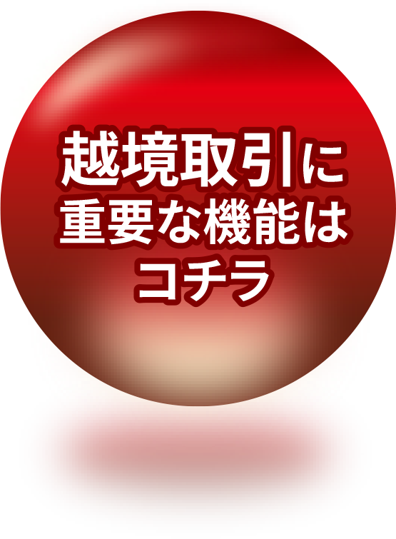 越境取引をサポート